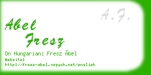 abel fresz business card